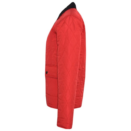 Kids Girls Jacket Red Quilted Padded Collar Buttoned Zipped Jacket Thick Coat - Afbeelding 5 van 5