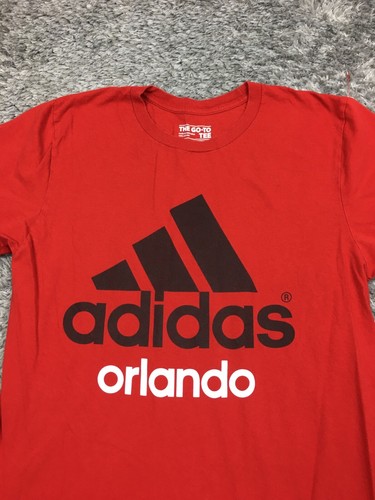 Adidas Orlando Shirt Mens Size Medium Red Go-To Tee Short Sleeve - Picture 4 of 12