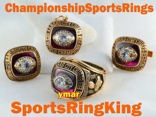 1969 KANSAS CITY CHIEFS CHAMPIONSHIP SUPER BOWL 10K GOLD CUFFLINKS RING TOP - 第 11/12 張圖片
