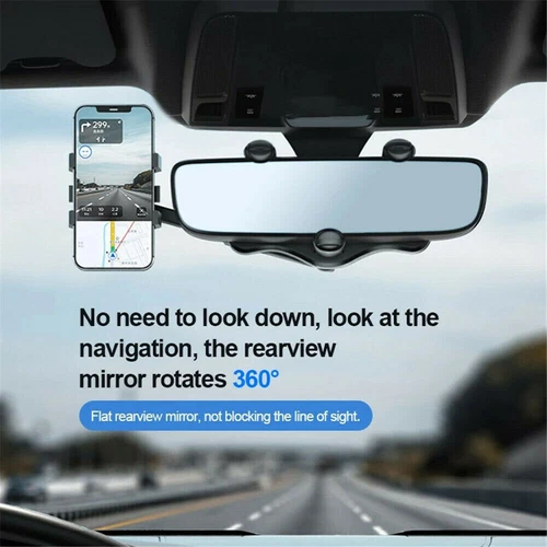 Drehbarer 360° Und Einziehbarer Handy Auto Halter Multifunktionaler Rückspiegel - Bild 5 von 12