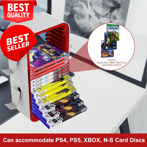 Oyo-1 40cm Game Storage Tower – Holds 18 Discs & 4 Controllers, PS5/Xbox/Switch - Picture 4 of 12
