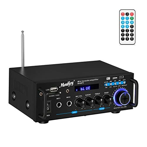 Bluetooth 5.0 Stereo Amplifier For Home Audio Speakers Portable 2 Channel Deskto - Picture 1 of 8