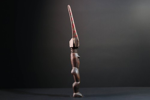 Afrikanische Stammes Statue Baule handgeschnitzt Holz Fruchtbarkeit Dekor Skulptur Kunst - G5508 - Bild 17 von 24