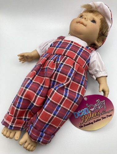 2 muñecas Bean Belly Babies de Berenguer niña bebé muñeca y niño pequeño y mono 9" - Imagen 4 de 8