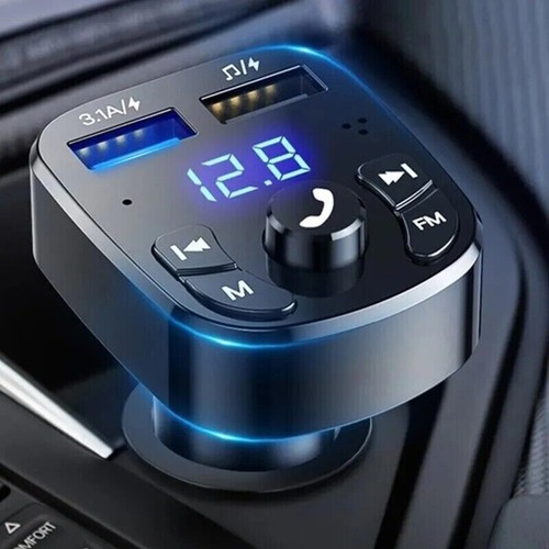 CAR KIT TRASMETTITORE BLUETOOTH 5.0 ACCENDISIGARI AUTO VIVAVOCE RICARICA RAPIDA - Photo 5/5