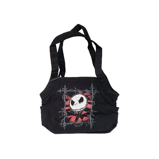 Jack Skellington Canvas Embroidered Screen Print Retro Hand Bag Purse Disneyland