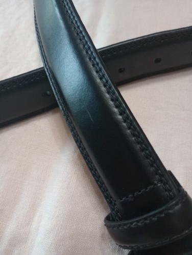 Cinturón de almacén de cuero negro para hombre - talla 48 - Imagen 2 de 7