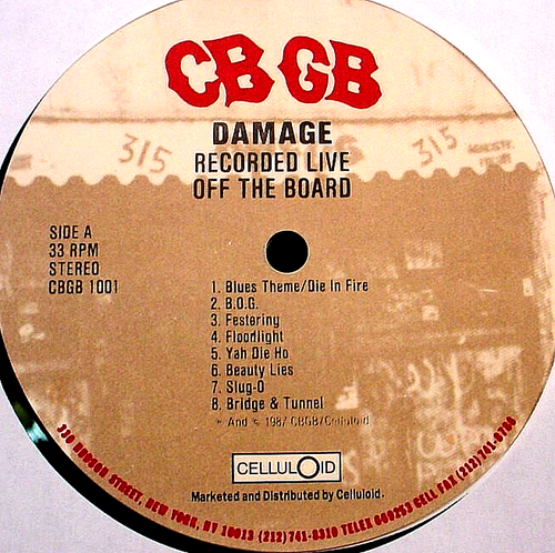 DAMAGE - Live Off The Board At CBGB- '87 Celluloid label VG+/EX hardcore Punk LP - Imagen 4 de 7
