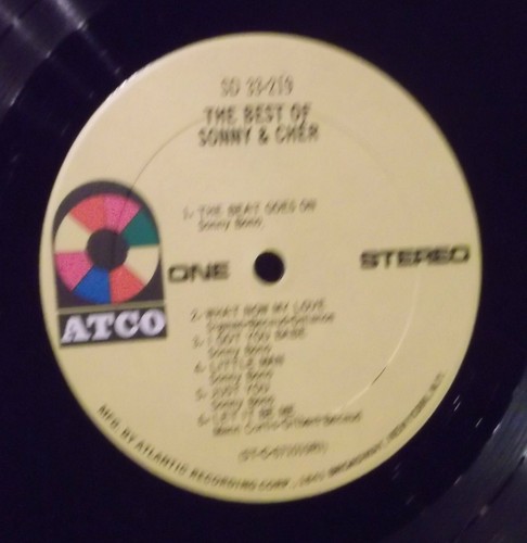 Sonny Cher Best Of 33 LP Album Atco Records Stereo Vintage - Picture 11 of 12