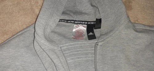 Adidas Grey Cropped Zip Hoodie Size 11-12 Years - Picture 3 of 4