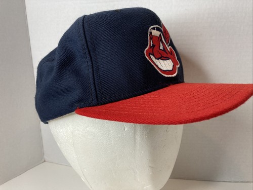 Vintage NEW ERA Pro Modell Cleveland Indianermütze Chief Wahoo Druckknopflasche 80er 90er HTF - Bild 5 von 12