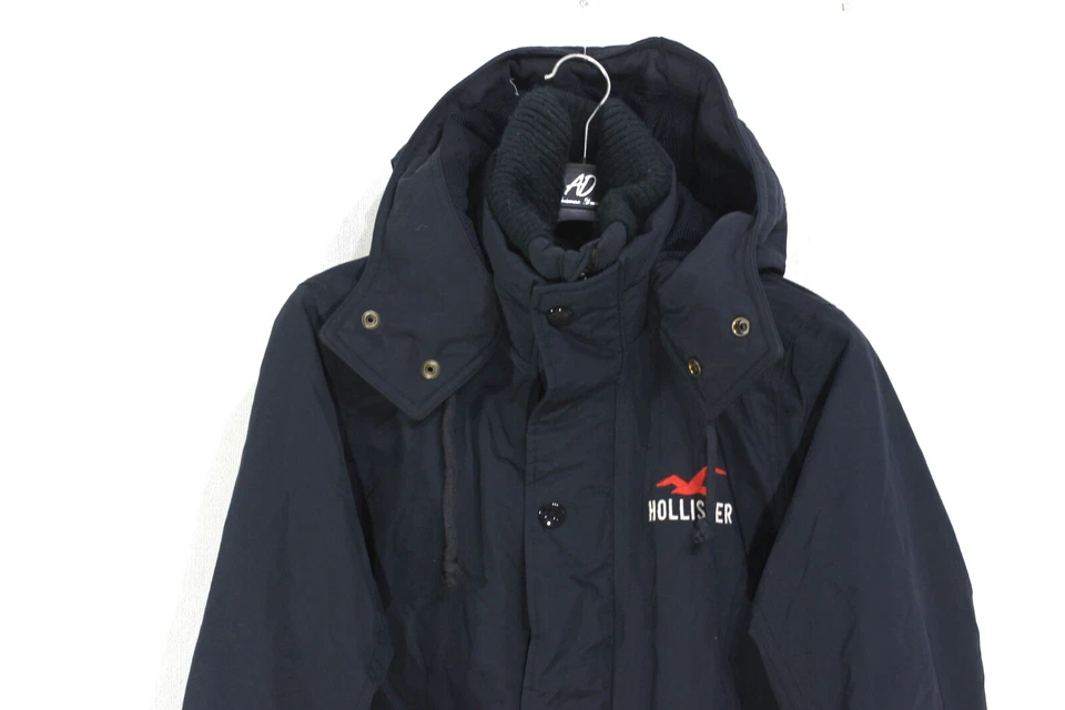 Chaqueta para mujer HOLLISTER California talla M con capucha azul aislante s4785 Foto 4 de 4