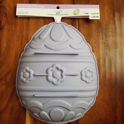 CELEBRATE IT EASTER EGG  10  SILICONE CAKE MOLD Bakeware NEW