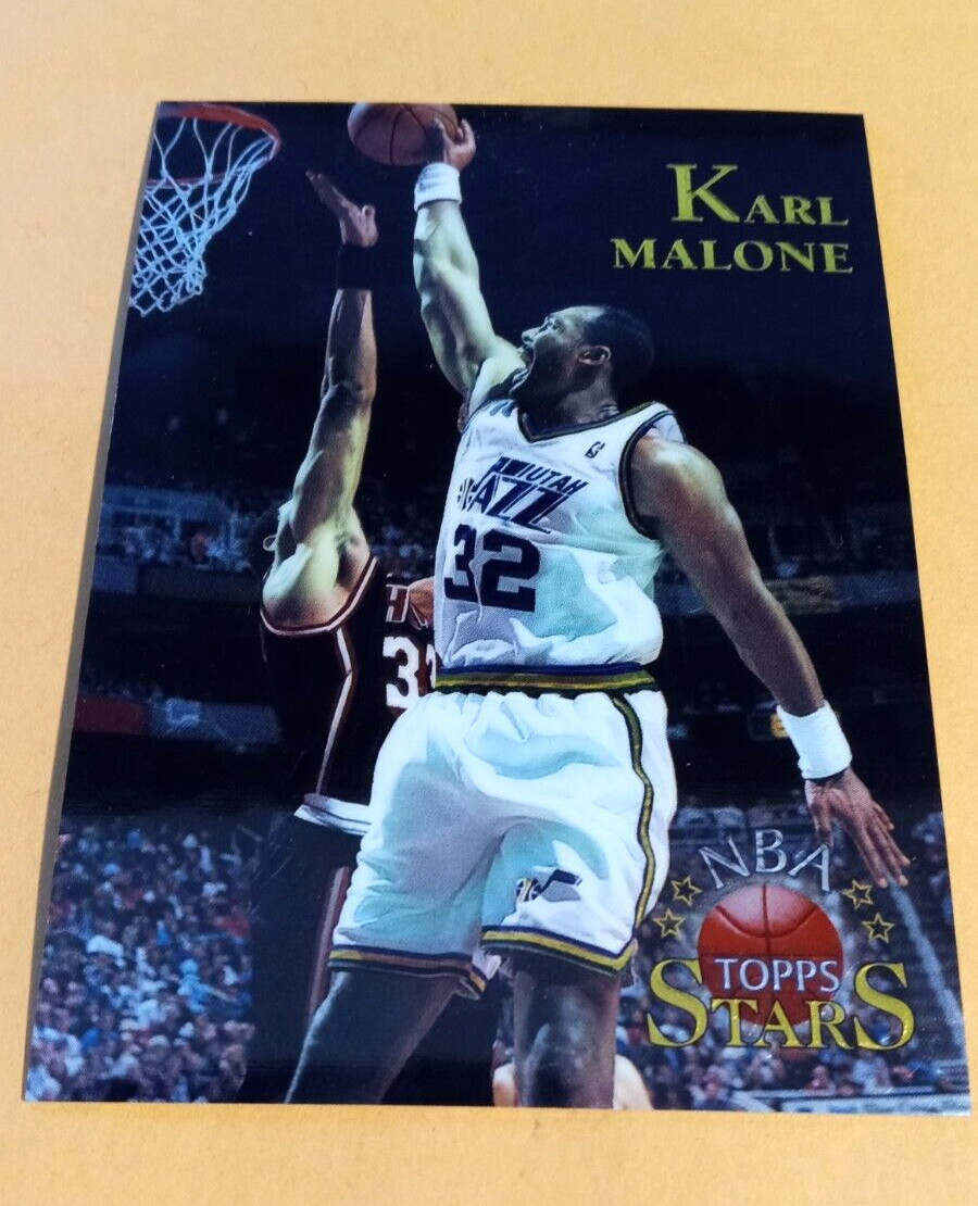 1996 Topps NBA Stars Finest Chrome Parallel Karl Malone #126
