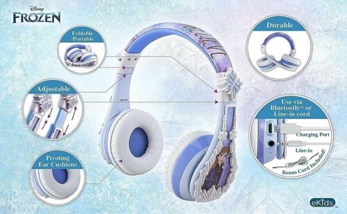Disney Frozen Bluetooth Kopfhörer für Kinder, Lautstärkebegrenzung - Bild 3 von 7