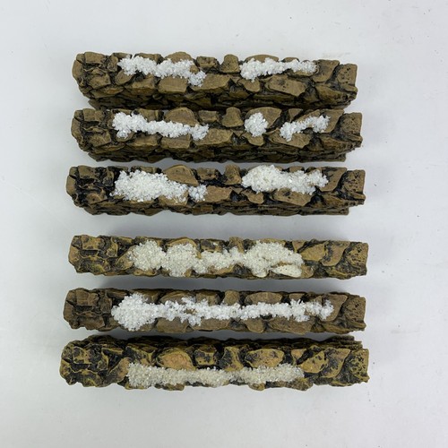 Dept 56 Stone Wall 52629 Set 6 Accessori Villaggio Marrone Grigio Natale 99 - Foto 10 di 24