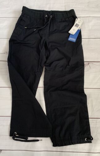 Ralph Lauren LRL Active pantalone capri nero petite taglia 4P donna elastico in vita - Foto 5 di 9