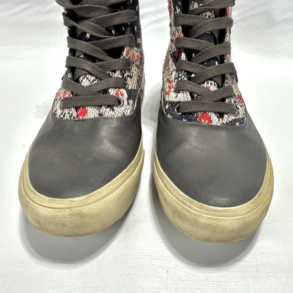 Bota Vans Off The Wall para mujer talla 7,5 tejida festiva de goma con cremallera en la parte superior alta Foto 4 de 4