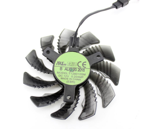 Cooler Fan T128010SM For Gigabyte GTX 960 GV-N960OC GPU Card PLD08010S12H - Picture 9 of 16
