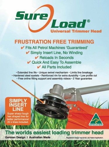 Sure Load Universal Trimmer Head suits all petrol line trimmers whipper snippers - Picture 6 of 7