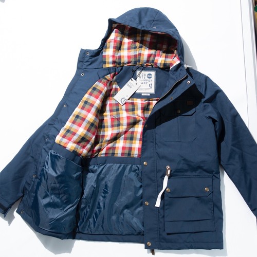 iSolid !Solid Mens Genuine Evan Navy Hooded Jacket Padded Puffer Parka Coat BNWT - Picture 12 of 14