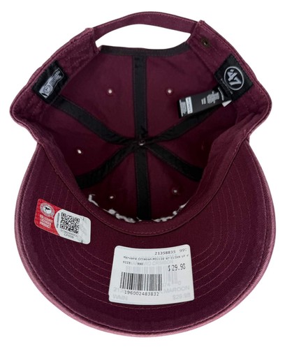 '47 Harvard Crimson Millie Limpieza Granate Papá Sombrero, Correa Ajustable Sombrero Nuevo - Imagen 8 de 11