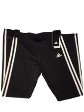 New Adidas Youth Girls Replenishment Long Tight 3-stripes Leggings Black Size L