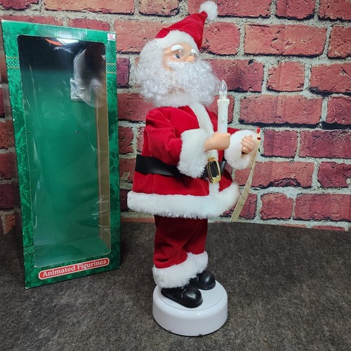 18" Santa Claus w/ Candle & List Animated & Illuminated Figure Trim A Home - Picture 6 of 21