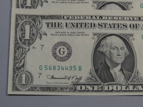 11 Consecutive CU Crisp 1974 FRN Notes # G 56834490 - 500 B. #8 - Picture 4 of 8