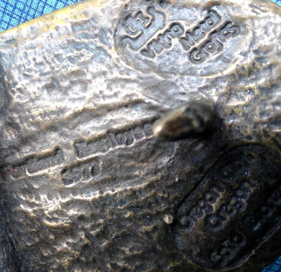 Fivela de cinto Garrett Freightlines Inc Portland Employees bronze vintage 1977.GMP137 - Imagem 4 de 4