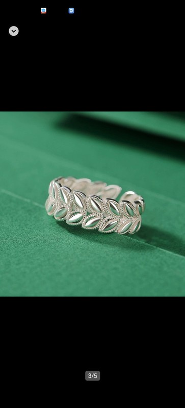 FLEXIBLE HIGH END *RARE* GORGEOUS *100% PURE SILVER*百分百纯银雕刻戒指 CARVED RING!!!