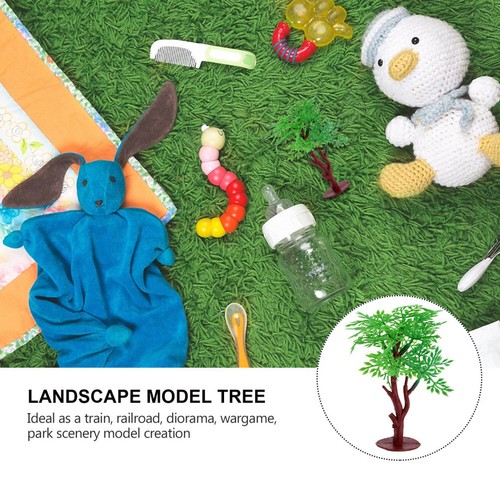 10pcs diorama scenery tree Artificial Palm Tree Plastic Tree Figurines Micro - Picture 11 of 11