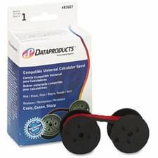 Dataproducts R3027 Red/Black Ribbon for Universal Calculator Spool C-Wind,6-pack