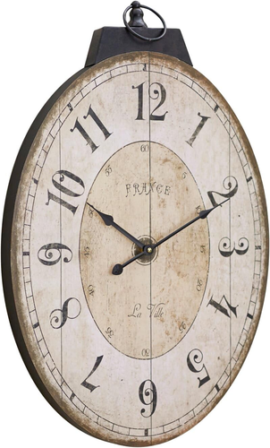 Große ovale Wanduhr 29 Zoll für Wohnzimmer Deko, französisches Vintage Bauernhaus Wa - Bild 9 von 9