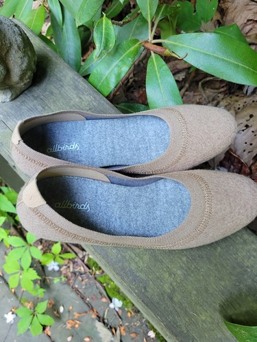 All Birds Size 7.5 Women's Hazy Beige Wool Breezers Ballet Flats New without tag - Picture 2 of 5