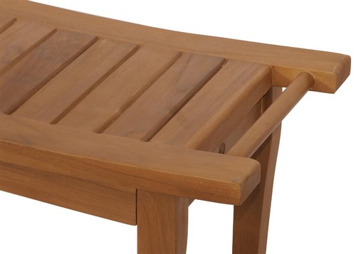 Teak-Hocker HWC-M84, Holzhocker Sitzbank, hochwertiges B-Grade-Teak, 51x60x30cm - Bild 4 von 12