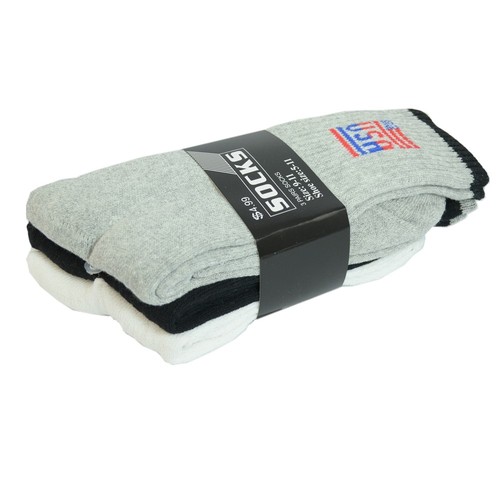 3-12 Pairs Mens Mix Sports Athletic Work Crew Cotton Casual Long Socks Size 9-13 - Picture 33 of 52