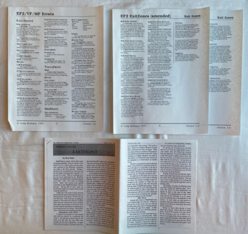 EastFront 1st ed. Columbia Games 1991 UNCUT VG+ incl. bonus docs - Picture 6 of 15