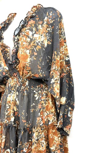 Lovestitch Floral Tiered Mini Dress Size Small - Picture 5 of 11