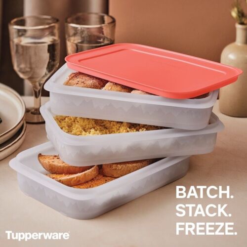 New Tupperware Freezer Mates PLUS Stackable Set Prep & Store - Picture 2 of 4