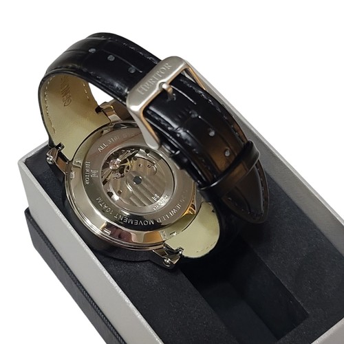 Heritor Aries Automatic Silver Skeleton Dial Men's Watch HR4404 Black Band NEW - Picture 5 of 10