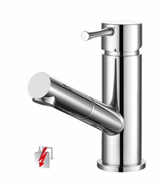 Niederdruck KüChenarmatur Mit Ausziehbarer Brause SpüLtischarmatur Wasserhahn-image