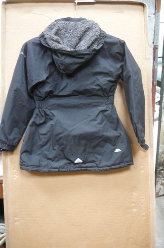Kids Trespass black Jacket Waterproof with hood lined - Picture 2 of 7