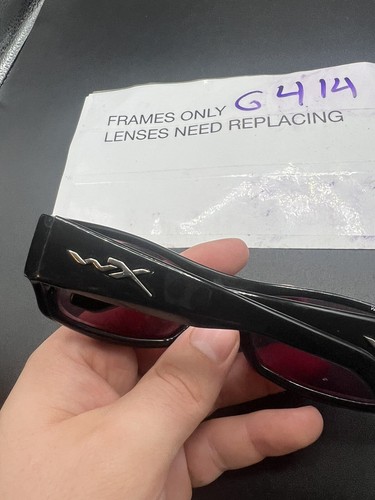 Wiley X Slik Sonnenbrille schwarz mit Seitenschutz nur Gestell OHNE Gläser - Bild 5 von 8