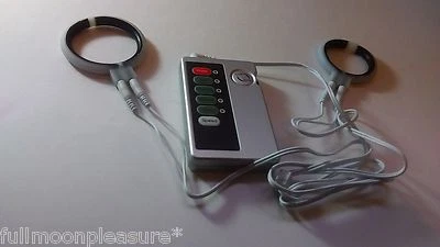 ELECTROSEX E-STIM TENS TONING 2 CONDUCTIVE RUBBER RINGS AND UNIT SET !UK SELLER
