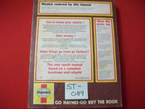 1974-1981 VOLKSWAGEN RABBIT JETTA SCIROCCO & PICK-UP OWNERS MANUAL DE TALLER - Imagen 5 de 5