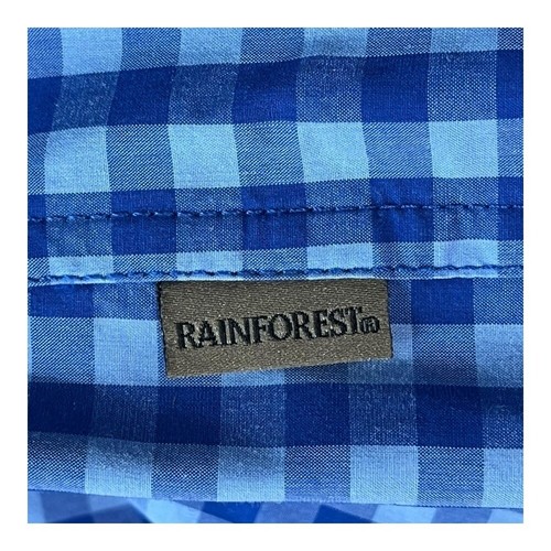 Camisa clásica de manga larga con botones a cuadros de guinga Rainforest para hombre talla grande - Imagen 7 de 10
