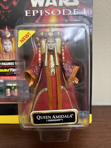 1999 Hasbro Star Wars Episode I Queen Amidala Coruscant Figure w/ CommTech Chip - Picture 2 of 7