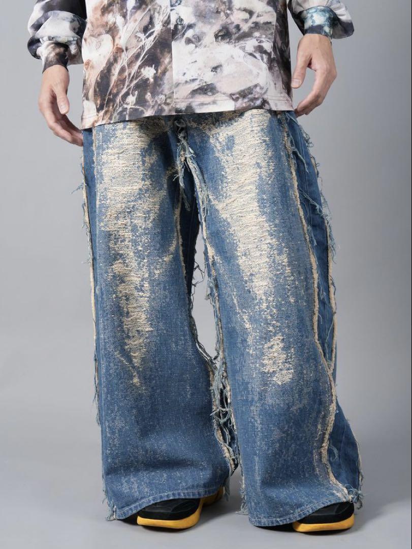 【TAAKK】 WIDE DENIM PANTS SCULPTURE DENIM WIDE PANTS – TAAKK