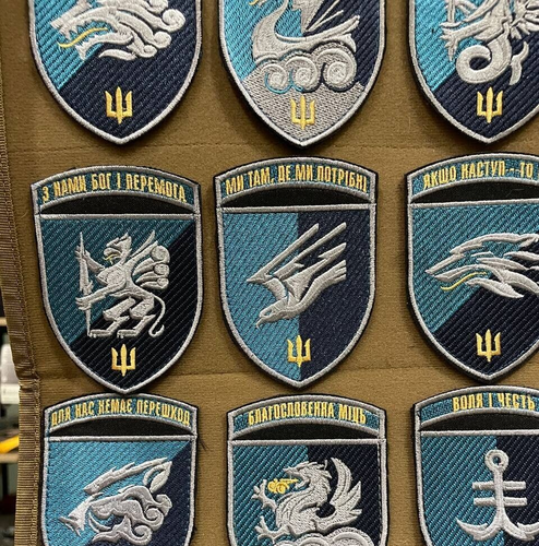 Juego de ganchos de insignia de brigada de infantes de marina parches de unidad del ejército ucraniano * 12 piezas - Imagen 3 de 5